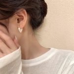 Pearl Heart Hoops - Image 2