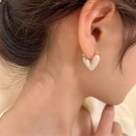 Pearl Heart Hoops