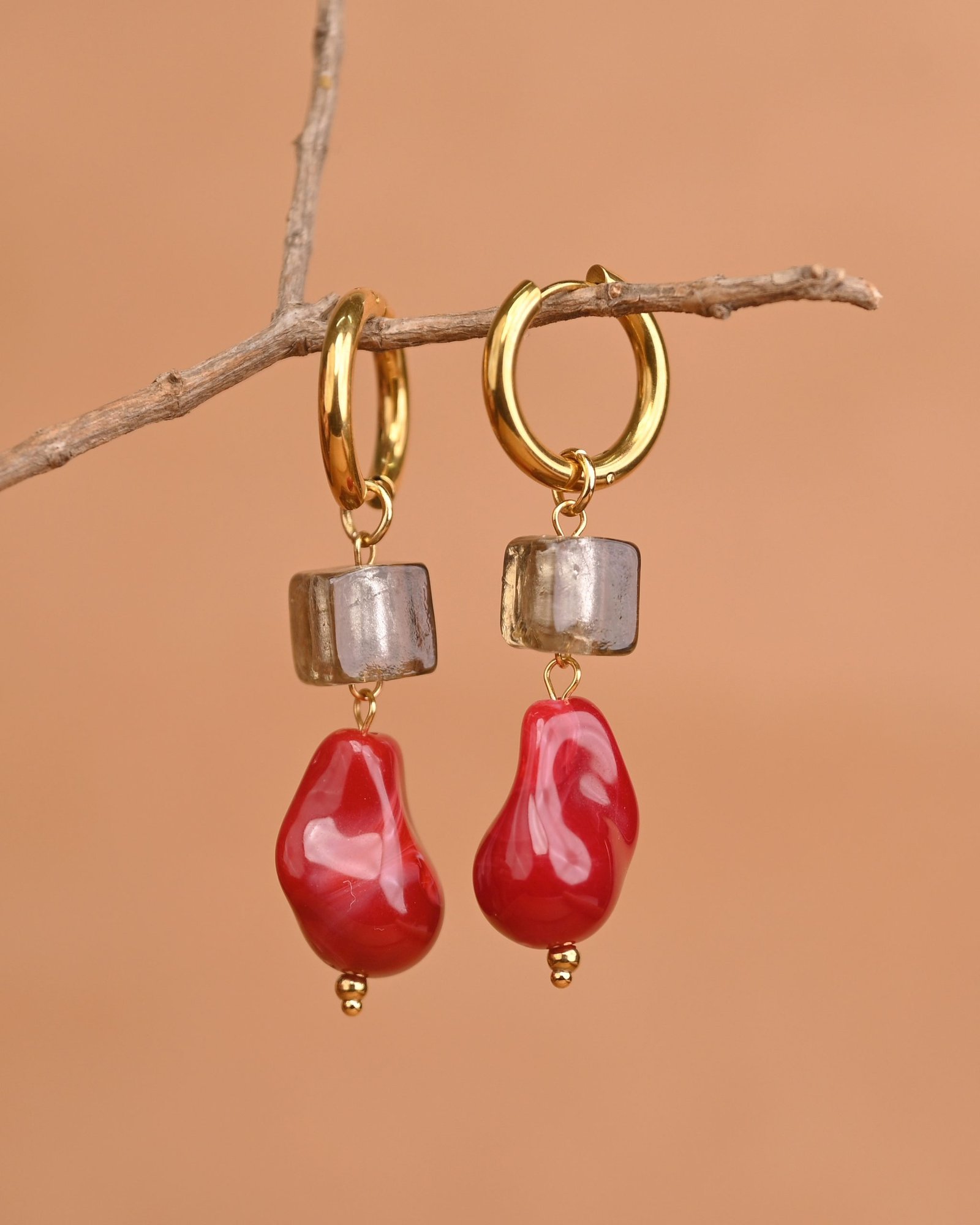 ember drop hoops Ember Drop Hoops Earring - Image 1